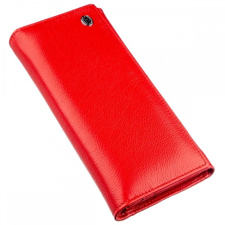 Жіночий червоний гаманець з натуральної шкіри ST Leather 18875 Червоний купити недорого в Ти Купи