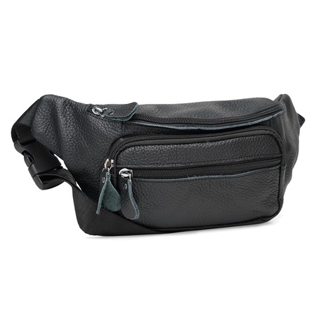 Мужская кожаная сумка Borsa Leather K101-black купить недорого в Ты Купи