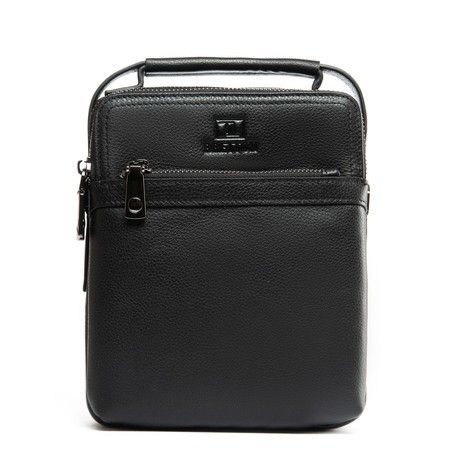 Мужская кожаная сумка через плечо BRETTON 407-89 black купить недорого в Ты Купи