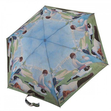 Міні парасолька жіноча механічна Fulton L794-041284 National Gallery Tiny-2 Seurat Bathers at Asnieres (Купальниці в Аньєрі) купити недорого в Ти Купи