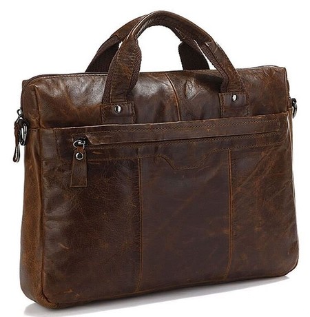 Чоловіча шкіряна коричнева сумка з відділом для нетбука Vintage 14059 Коричневий купити недорого в Ти Купи