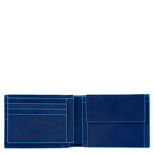 Синє шкіряне чоловіче портмоне Piquadro Blue Square (PU1392B2_BLU3) купити недорого в Ти Купи