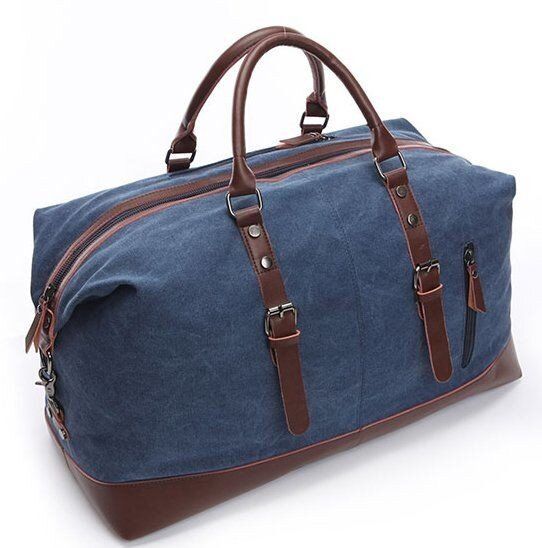 Дорожная синяя текстильная сумка Vintage 20084 купить недорого в Ты Купи