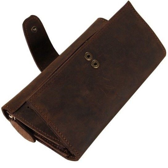 Чоловічий шкіряний клатч Vintage 14444 Темно-коричневий купити недорого в Ти Купи