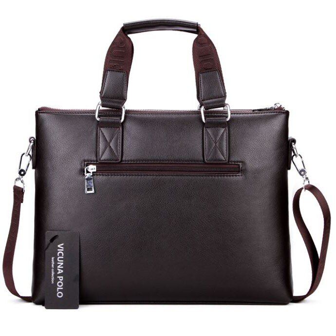 Мужская темно-коричневая деловая сумка Polo 6606-4 купить недорого в Ты Купи