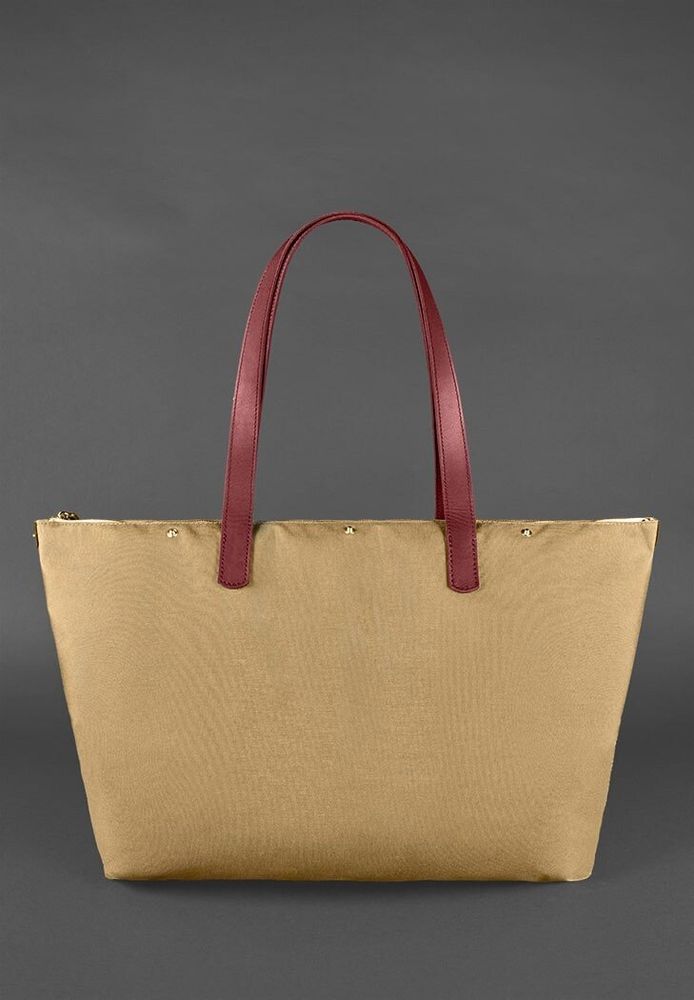 Шкіряна жіноча плетена сумка BlankNote Пазл Xl бордова Krast BN-BAG-34-VIN купити недорого в Ти Купи
