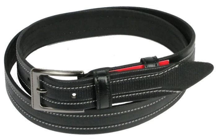 Чоловічий шкіряний ремінь Skipper 11127 black купити недорого в Ти Купи