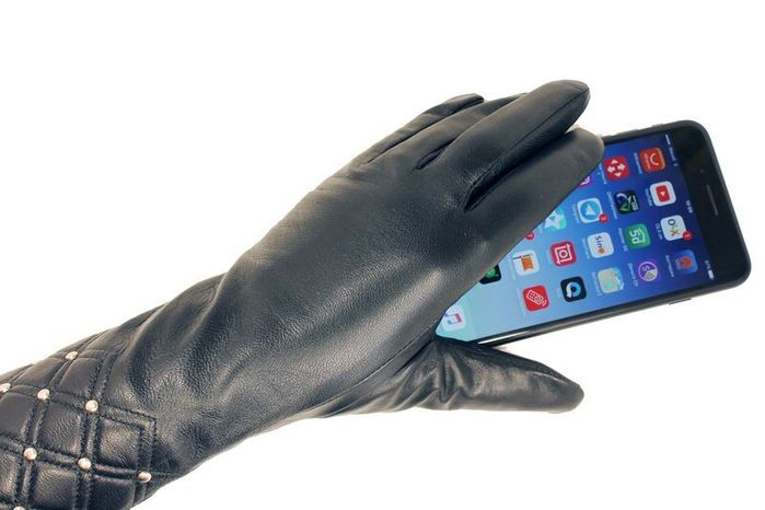 Жіночі шкіряні сенсорні рукавички Shust Gloves 711 купити недорого в Ти Купи