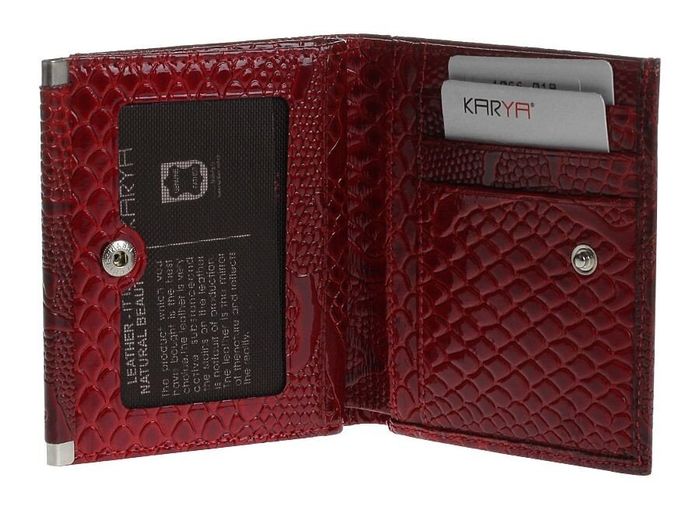 Жіночий гаманець з натуральної шкіри KARYA 17180 Червоний купити недорого в Ти Купи