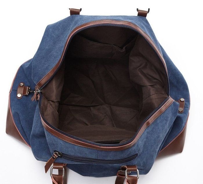Дорожня синя текстильна сумка Vintage 20084 купити недорого в Ти Купи