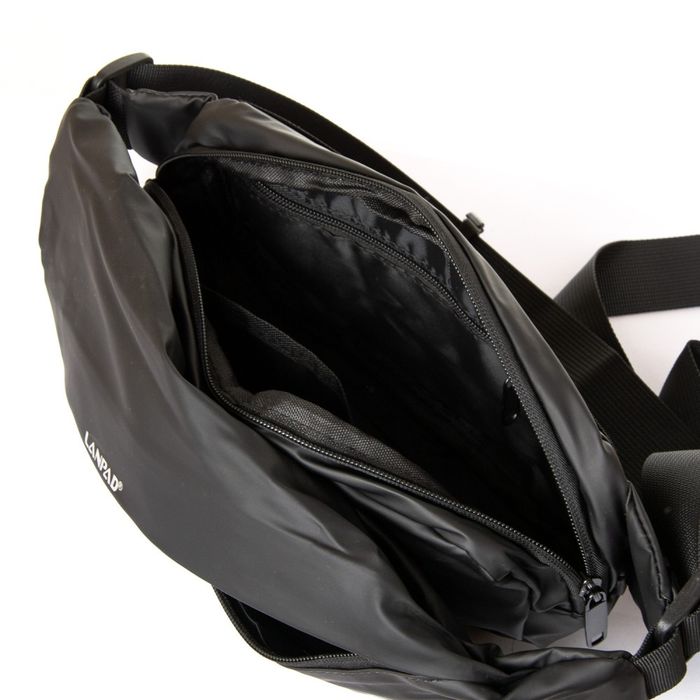 Мужская сумка на пояс Lanpad 6020 black купить недорого в Ты Купи