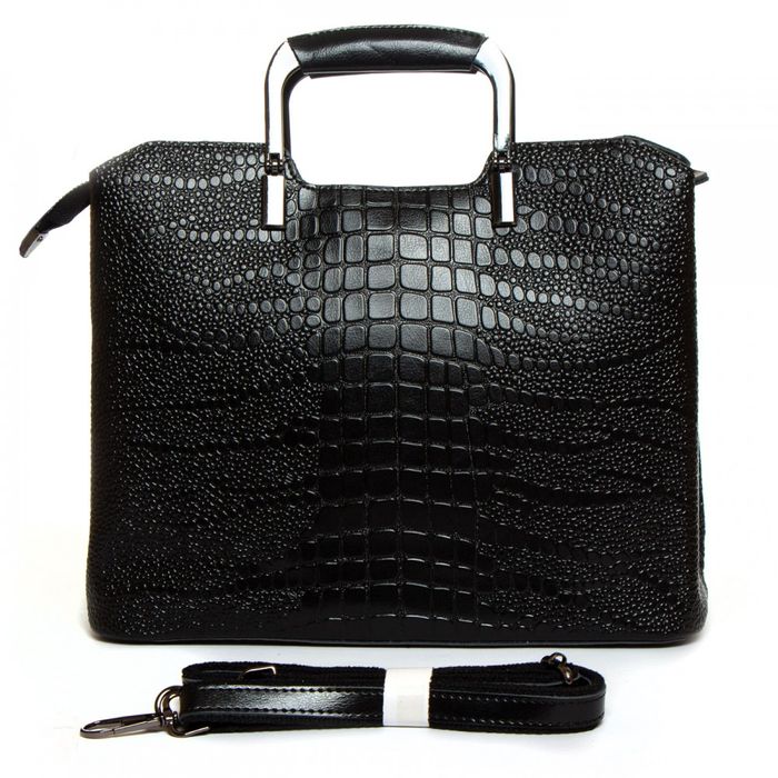 Женская черная кожаная сумка ALEX RAI 1540-1 black купить недорого в Ты Купи