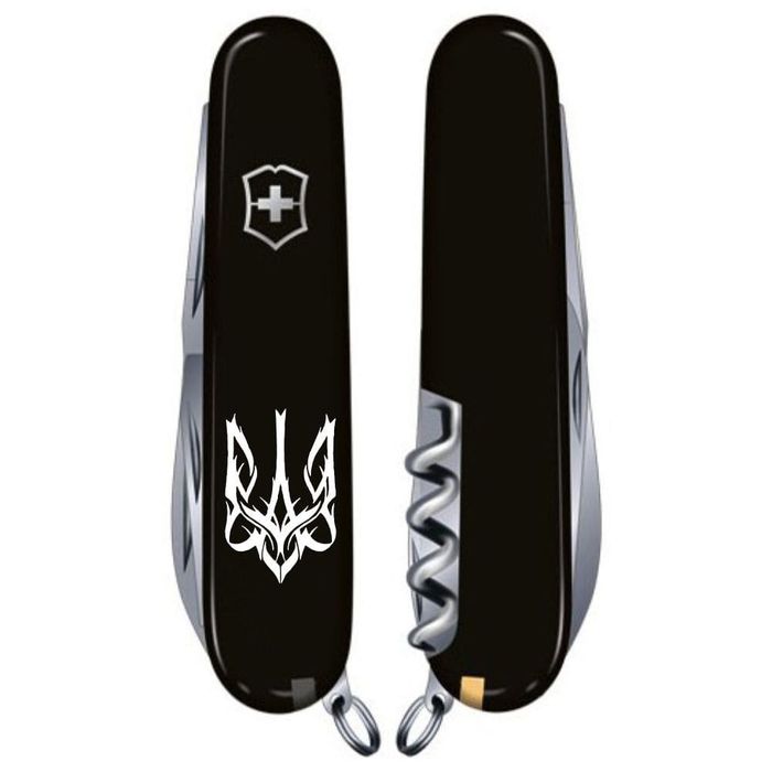 Складной нож Victorinox SPARTAN UKRAINE Трезубец готический белый 1.3603.3_T0630u купить недорого в Ты Купи
