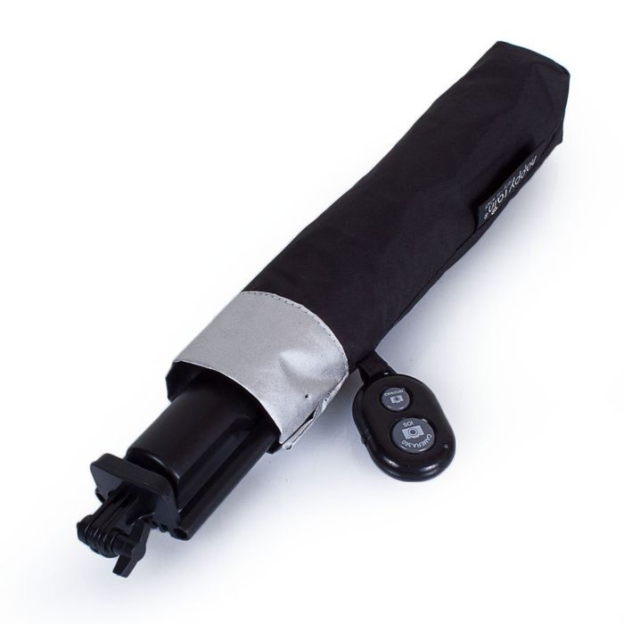 Черный - Механический женский зонтик с функцией селфи-палки HAPPY RAIN u43998-2 купить недорого в Ты Купи