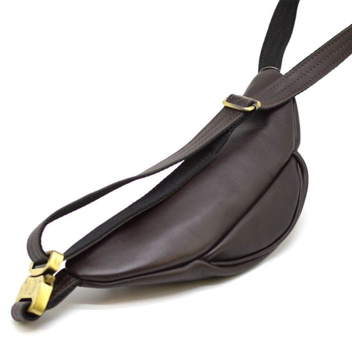 Кожаная темно-коричневая сумка на пояс Tarwa gc-3034-3md купить недорого в Ты Купи