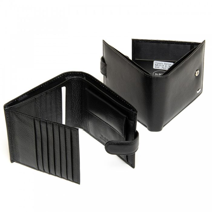 Кожаный мужской кошелек Classic DR. BOND M2213 black купить недорого в Ты Купи