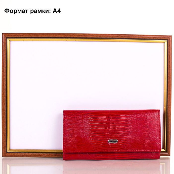 Женский практичный удобный красный кожаный кошелек CANPELLINI купить недорого в Ты Купи