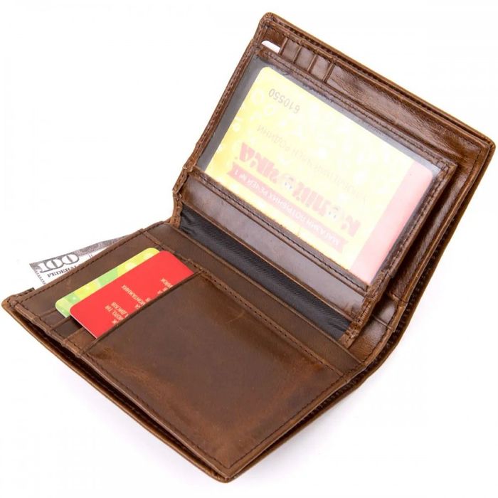 Чоловічий шкіряний гаманець Vintage 20432 купити недорого в Ти Купи