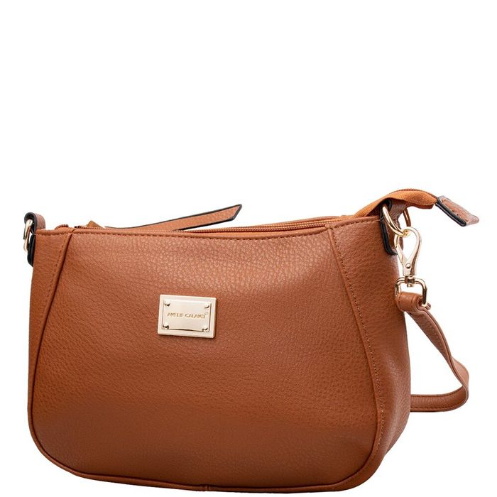 Жіноча сумка-клатч зі шкірозамінника AMELIE GALANTI a976116-l.brown купити недорого в Ти Купи
