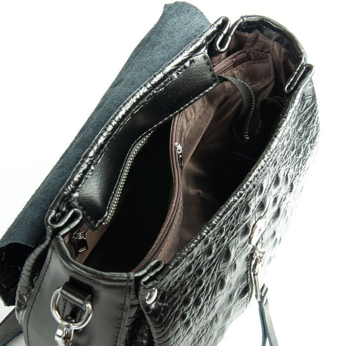 Женская кожаная сумка ALEX RAI 9342 black croco купить недорого в Ты Купи