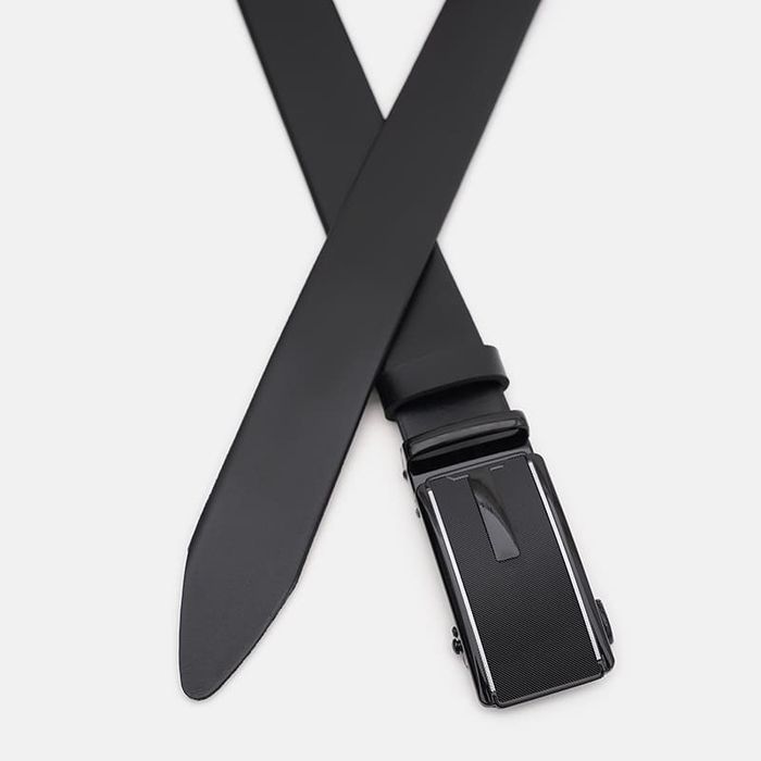 Чоловічий шкіряний ремінь Borsa Leather 115v1genav34-black купити недорого в Ти Купи