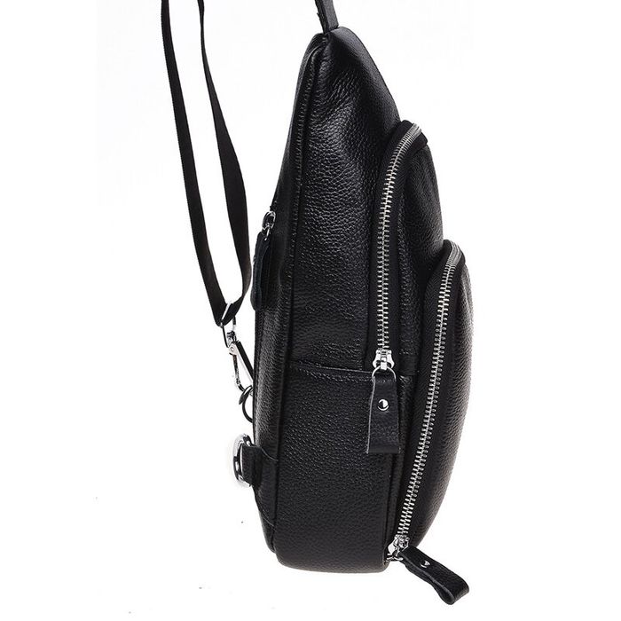 Шкіряний чоловічий рюкзак Borsa Leather K15058-black купити недорого в Ти Купи