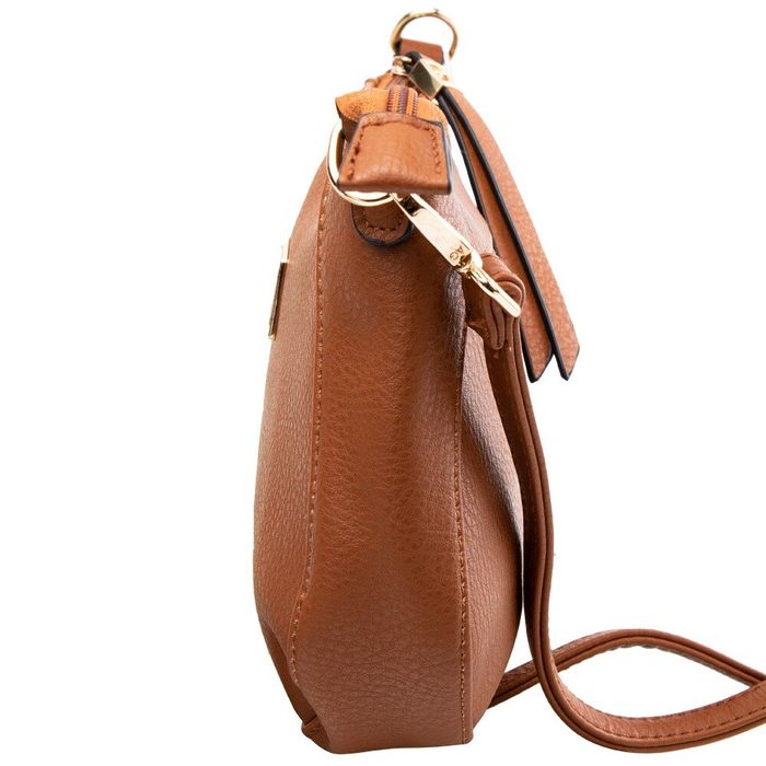 Жіноча сумка-клатч зі шкірозамінника AMELIE GALANTI a976116-l.brown купити недорого в Ти Купи