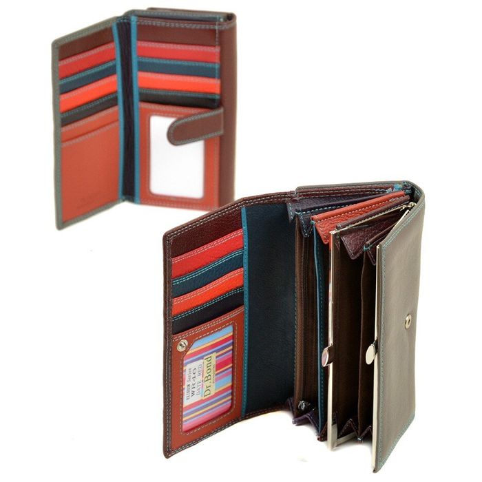 Кожаный кошелек Rainbow DR. BOND WR46 date-red купить недорого в Ты Купи
