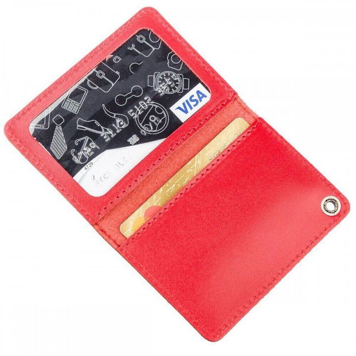 Шкіряна червона обкладинка на документи МВС Shvigel 13978 купити недорого в Ти Купи