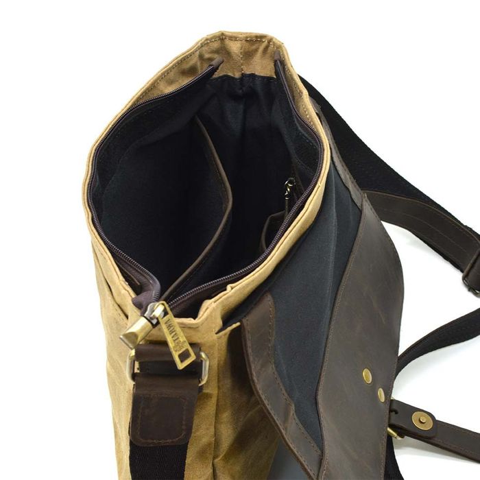 Мужская сумка через плечо из кожи и ткани TARWA RCw-6600-4lx купить недорого в Ты Купи