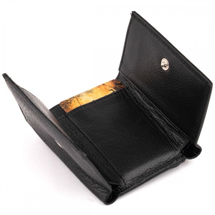 Жіночий шкіряний гаманець ST Leather 19356 Чорне купити недорого в Ти Купи