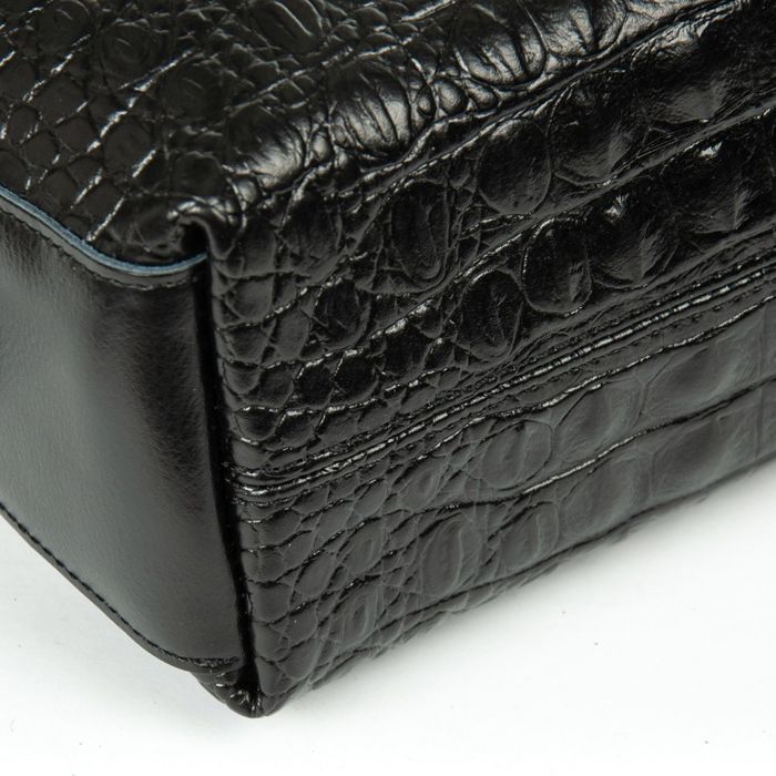 Женская кожаная сумка ALEX RAI 9342 black croco купить недорого в Ты Купи