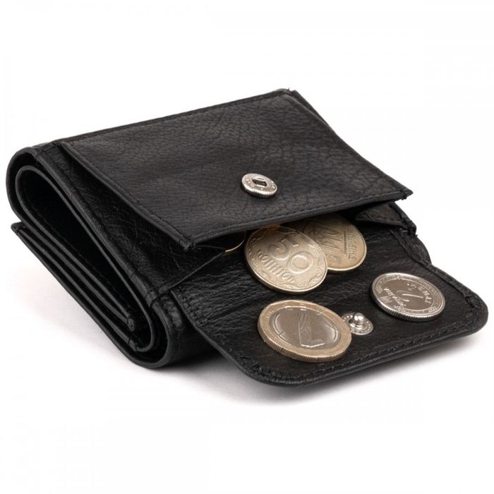 Жіночий шкіряний гаманець ST Leather 19356 Чорне купити недорого в Ти Купи