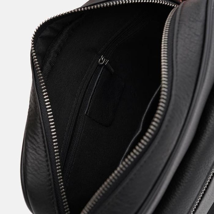 Чоловіча шкіряна сумка Ricco Grande K16692bl-black купити недорого в Ти Купи