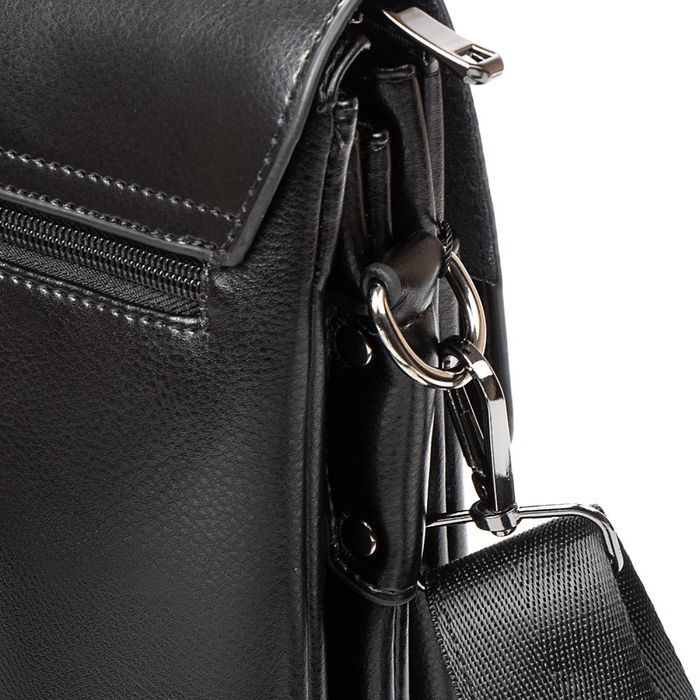 Мужская сумка через плечо из кожзама DR. BOND 521-1 black купить недорого в Ты Купи