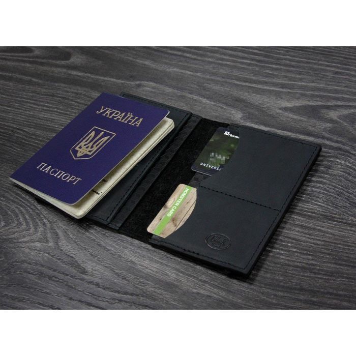 Обложка для паспорта из кожи ручной работы BlankNote 2.0 Графит купить недорого в Ты Купи