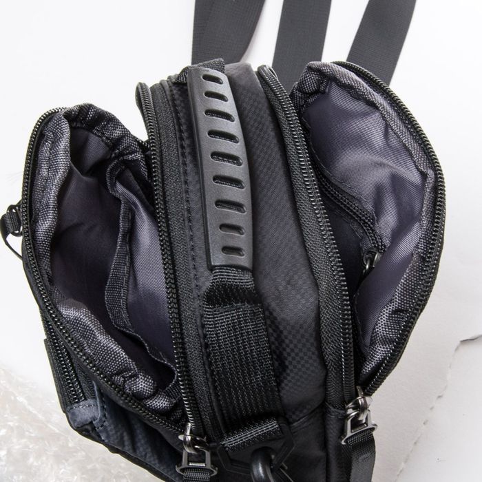 Мужская сумка через плечо и на пояс Lanpad 53230 black купить недорого в Ты Купи