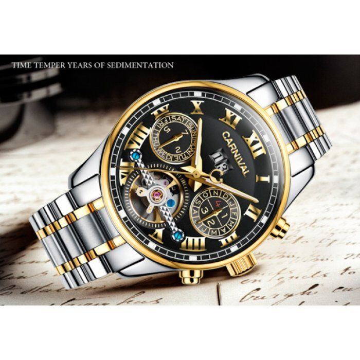 Чоловічі механічний наручний годинник Carnival Sappfire (8703) купити недорого в Ти Купи