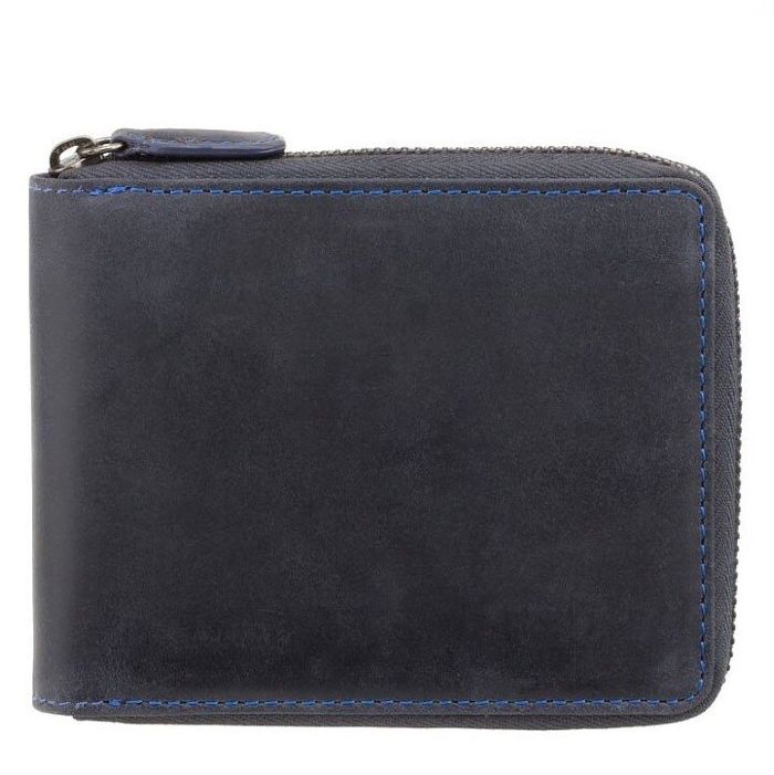 Кожаное портмоне с RFID защитой Visconti 702 oil blue купить недорого в Ты Купи