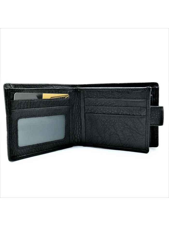 Мужской кожаный кошелек Weatro 11,5 х 9,5 х 3 см Черный wtro-161-4ND купить недорого в Ты Купи