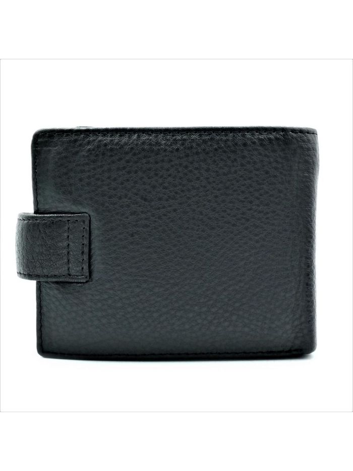 Чоловічий шкіряний гаманець Weatro 11,5 х 9,5 х 3 см Чорний wtro-161-4ND купити недорого в Ти Купи