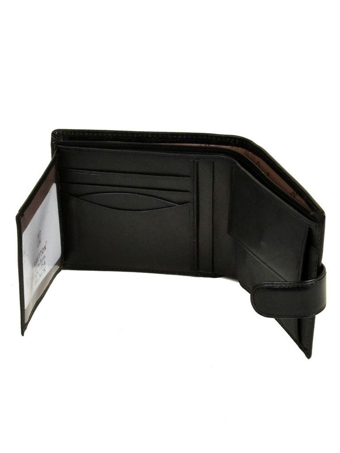 Чоловічий шкіряний гаманець Softina Bretton MS-24 black купити недорого в Ти Купи