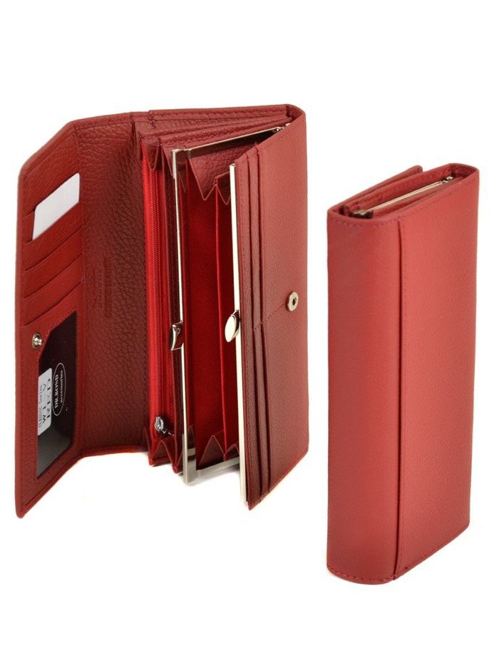 Женский кожаный красный кошелек Classik dr.Bond W1-V red купить недорого в Ты Купи