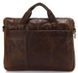 Чоловіча шкіряна коричнева сумка з відділом для нетбука Vintage 14059 Коричневий