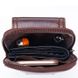 Кожаная коричневая сумка на пояс для смартфона Bull t1398