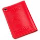 Кожаная красная обложка на документы МВС Shvigel 13978