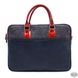 Кожаная синяя сумка для ноутбука Valenta ВМ70381510p612