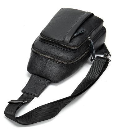 Чоловіча шкіряна сумка через плече Vintage 14784 Чорний купити недорого в Ти Купи