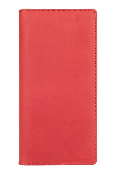 Кожаный бумажник Hi Art WP-02 Shabby Red Berry Синий купить недорого в Ты Купи