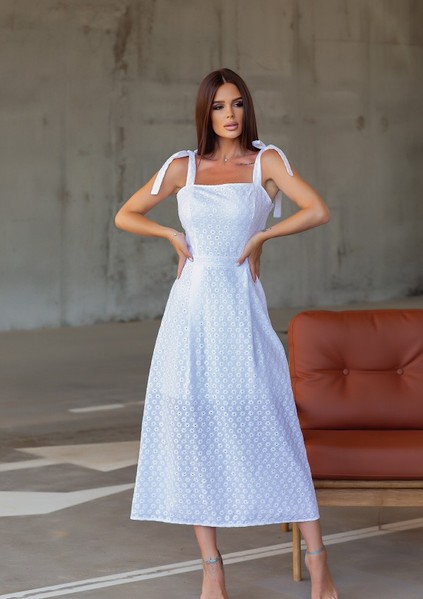 Сукня ISSA PLUS 12833 S білий купити недорого в Ти Купи